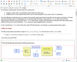 A DITA <concept> opened in <xxe-client>, a custom HTML element which is the frontend of XMLmind XML Editor Web Edition.