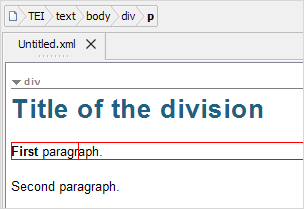 First paragraph is now explicitly selected