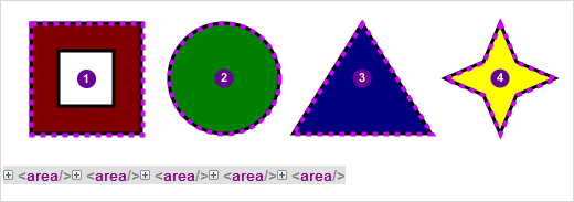 Example of annotated image preceding an XHTML map